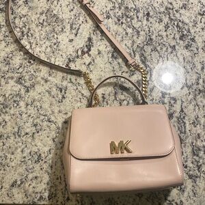 Michael Kors Mott Medium Satchel Leather Pink NWT